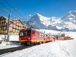 Train à crémaillère à Jungfraujoch